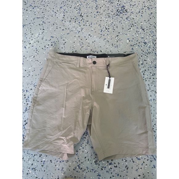 Sperry Seersucker Shorts Mens Size 36 Stone Beige Casual Summer - Picture 1 of 3
